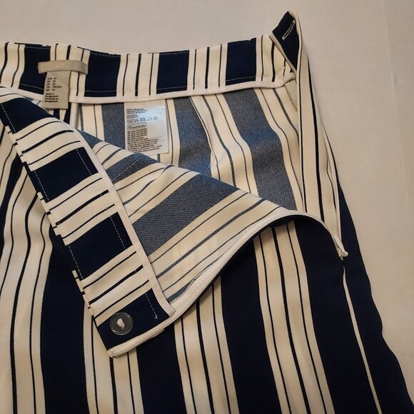 Striped Black and White Women's Pants - Picture 7 of 8